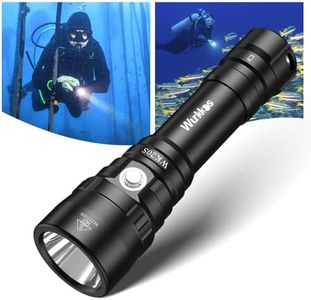 Wurkkos Linterna de Buceo,Potente luz de Buceo Recargable con SST40 de 2000 lumenes de Potencia, Sumergible hasta 100 Metros a Prueba de Agua,Impermeable IPX-8,Linterna Sumergible LED
