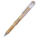 Pentel Hybrid Gel Grip Metallic Rollerball Pen - 1.0mm - Gold Ink - Single