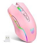 Wireless Gaming Mouse Pink, RGB Rec