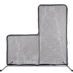 Kapler L Screen Baseball Pitching Protective Screen, 7X7FT Baseball Softball Pitcher Safety Protective L Screen (Black Net).