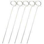 BnoSpace Plant Support Stakes, Garden Stem Stand for pots, Plants, Amaryllis Pot Rings Stick for Tomato Orchid Lily Peony Rose Flower, Stainless Steel 40cm Long - Pack of 10 (Plant Support Stakes)