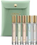 LOVERY Birthday Gifts For Her and Him, Perfume Set Pack of 5 - Perfume Sampler Sets for Women & Men with Leather Pouch - 10ml Mini Perfume for Travel Gifts, Solo Scent & Layering Fragrances