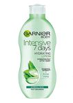 Garnier Intensive 7 Days Aloe Vera Probiotic Extract Body Lotion Normal Skin, Fast Absorbing Non-Greasy Non-Sticky Nourishing Body Moisturiser 400 ml (Packing May Vary)