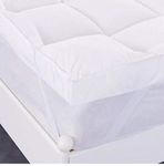 Groundlevel 4 Inch Thick Double Super Soft Mattress Topper, Hypoallergenic, Comfy, Deep Fill - Machine Washable