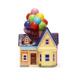Disney Store Official Up, Pixar, Cookie Jar with Lid, 1300ml, Carl Fredrickson's House with Balloons, Stoneware Kitchen Container Figural Food Storage Pot