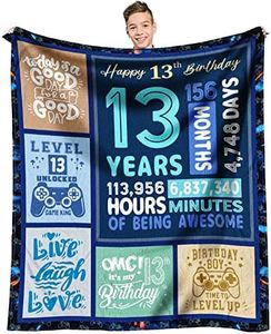 13 Year Old Boy Gift Ideas, Birthday Gifts for 13 Year Old Boy, 13th Birthday Gifts for Boys, Presents for 13 Year Old Boys, Official Teenager Birthday Decorations for Boys Throw Blanket 60 x 50 Inch
