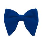 Dan Smith Mens Big Bow Ties Set Soild Velvet Oversize Pre-Tied Bow Tie Hanky Cuff Hankchief Cufflinks Lapel Pin, Blue-c.c.o.r.003, Oversized