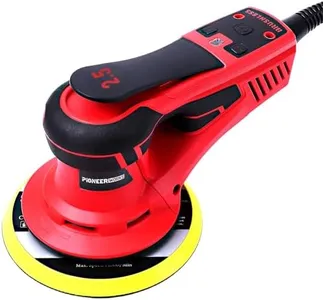 Electric Random Orbital Sander,PioneerWorks Brushless Motor,2.5 E&Powerful 350W & Low Vibration,10000 RPM,6-Inch For Woodworking, Polishing,Carpentry