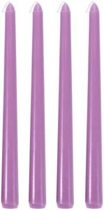 Dawhud Direct Purple Dripless Taper Candle 4pcs Set - Smokeless Long Wax Candles - Colored Taper Candles - Unscented Taper Candles - Candlesticks for Decor on Wedding, Festival and Special Occasions