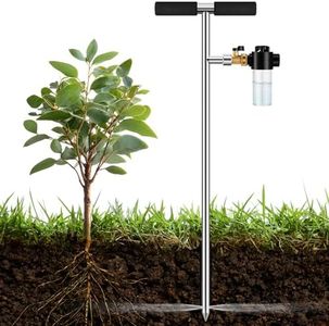 Deep Root Tree Watering Tool, Root Feeder for Trees with Fertilizer Bottle | Stainless Steel Tree Watering Spike | Brass Valve T-Handle Irrigation System for Outdoor Garden, Plant & Shrubs Growth