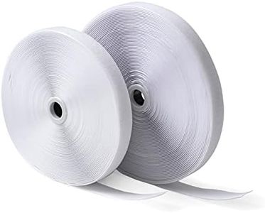 IPEA Nastro a Strappo da Cucire (Non Adesivo) da 20 mm Bianco - 25 Metri di Lunghezza - Striscia Extra Forte da Cucito per Arredamento Casa Vestiti Abiti - Corda Gancio e Anello