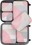 OlarHike 6 Set Packing Cubes for Travel, 3 Various Sizes(Large,Medium,Small) Luggage Organizer Bags for Travel Accessories Travel Essentials, Travel Cubes for Carry on Suitcases (Pink)