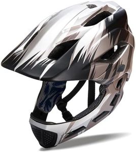 Kids Full Face Helmets, Kids Bike Helmet MTB Mountain BMX Multi-Sport Detachable Helmet from Toddler to Youth,Suggest Age 5-12 Years CPSC Certificated
