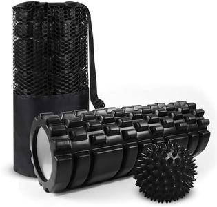 UNIQUETRUST | Foam Roller | Rodillo Masaje Muscular para Recuperación Muscular | Rodillo Masaje para Pilates y Yoga | Rulo Masaje Muscular 3 en 1, Rodillo Masaje, Bola Masaje y Bolsa Transporte