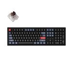 Keychron K10 Pro QMK/VIA Wireless Custom Mechanical Keyboard, Full Size Programmable Macro with Hot-swappable Keychron K Pro Brown Switch, PBT keycap, for Win/Mac/Linux System,White Backlit