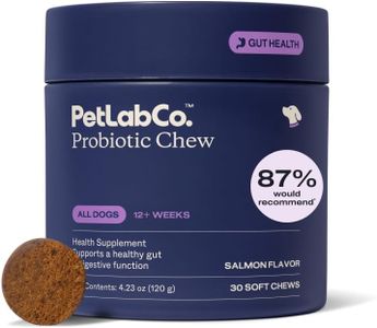 PetLab Co. Probiotics for Dogs, Support Gut Health, Occasional Diarrhea, Digestive Health & Seasonal Allergies - Salmon Flavor - 30 Soft Chews