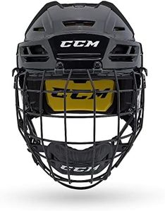 CCM Tacks 210 Hockey Helmet Combo with Cage (Black, Large)