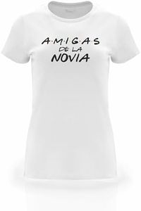 Camiseta Despedida de Soltera | Mujer | Manga Corta | Especial Grupos |100% algodón (Despedida Friends, Amigas de la Novia)