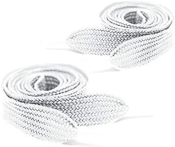 Mercury + Maia Thick Fat Shoe Laces for Sneakers - Chunky Jumbo Wide Shoelaces - Stay Tied - USA Made (63, WHITE)