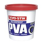 EVO-STIK Waterproof PVA, Adhesive, Primer, Sealer and Dustproofer, Conforms to EN 204 D3, Colour: White, Size: 1L