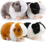 HyDren 4 Pieces 8 Inch Cute Guinea Pig Plush Toys Stuffed Realistic Stuffed Animals Soft Guinea Pig Doll Toys Decor for Boys Girl Themed Party Supplies