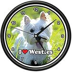 SignMission Westie Wall Clock west Highland White Terrier Dog Gift, Beagle