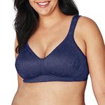 PLAYTEX 18-Hour Ultimate Lift Wireless Bra, Wirefree Bra with Support, Full-Coverage Wireless Bra for Everyday Comfort, Blue Velvet, 38B