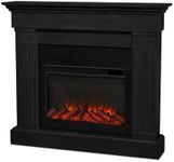 Real Flame Crawford 48" Slim Indoor Electric Fireplace with Mantel for Living Room or Bedroom, Replaceable Fireplace Insert Heater, Realistic Log and Flame Effect, Remote Control, Timer.