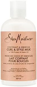 Shea Moisture Curl & Style Milk Leave-In Conditioner for thick, curly Hair Coconut & Hibiscus with Silk Protein and Neem Oil 237 ml