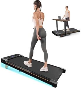 Walking Pad with Incline, Under Desk Treadmill for Home Office, 2.5HP Portable Treadmills with Panel & Remote Control, 4 in 1 Walking Running Machine Manual Incline, Compact Treadmill 265LB Capacity