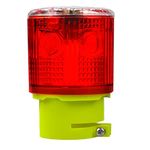 Aolyty Solar Strobe Warning Light 360 Degree Super Bright Waterproof IP48 for Construction Traffic Dock Marine Light Control Flashing (Red)