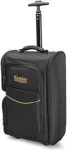 Kemier Travel Makeup Train Case - Professional Rolling Cosmetic Case Portable Artist Makeup Backpack with Wheels Large Capacity Trolley Organizer Storage Bag for Women Black, Black, Large