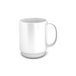 Ornamin Mug with Handle 300 ml White (model 510) | stable coffee mug made of plastic, coffee cup, reusable cup, tea cup