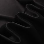 YJKIS 44" 100% Pure Silk Fabric Black Charmeuse Fabric by the Yard for Sewing Clothes DIY Crafts