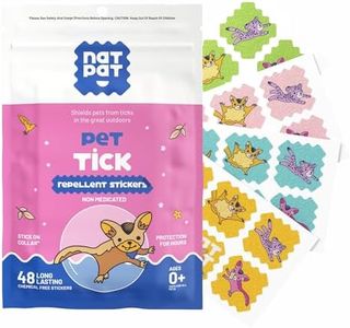 NATPAT Outdoor Pet Patches for Dogs & Cats | Plant Based Essential Oils | Safe for Pets | Non-Toxic, Easy to Apply - 48 Patches - Locket Sold Separately