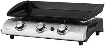 Gas BBQ 3 Burner Plancha in Stainless Steel