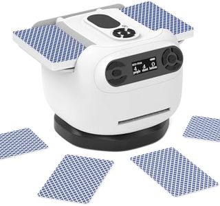 2-in-1 Automatic Card Shuffler and Dealer with 360° Omnidirectional Dealing, Multi-Size Card Compatibility, Low Noise Turbo Shuffling, Over 10 Hours Battery Life, Portable for 8 Players, 2025 Version