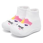 MORENDL Baby Shoes Boy Girl First Walking Shoes Infant Non-Slip Sock Shoes Soft Sole Toddler Sneaker Unicorn 15-18Months