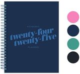 Riley's Planner 2024-2025 Academic Year, 18-Month Diagonal Weekly Planner - Dynamic Weekly & Monthly Agenda Planner, Durable Cover, Notes Pages, Twin-Wire Binding (21 x 15 cm, Blue)