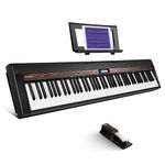 Starfavor Digital Piano 88 Keys Weighted with Hammer Action, 2x30W Speakers, 200 Rhythms, 238 Tones, SP-150W Electric Piano Keyboard for Beginners with Sustain Pedal, Wood Grain Pattern