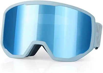 EXP VISION Ski Goggles Snowboard for Men Women, OTG Anti Fog UV Protection Snow Goggles (Grey Frame Dream Blue)