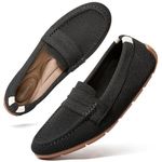 Zelaprox Loafer Shoes for Women Comfortable Women's Loafer Shoes Flat Shoes Black