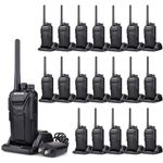 Retevis RT27 Walkie Talkies Rechargeable Security 2 Way Radio 22CH VOX FRS Radio (Black,20 Pack)