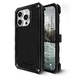 Pelican Shield Series - iPhone 15 Pro Case 6.1" [Compatible with MagSafe] [21ft Military Grade Drop Protection] Magnetic Charging Phone Case Cover with Belt Clip Holster Kickstand - Black