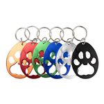 Swatom Bear's-paw Keychain Bottle Opener Beer Opener Tool, Key Tag Chain Ring, 6 Piece