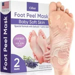 ﻿﻿Foot Peel Mask (2 Pairs) - Foot Mask for Baby soft skin - Remove Dead Skin | Foot Spa Foot Care for women Peel Mask with Lavender and Aloe Vera Gel for Men and Women Feet Peeling Mask Exfoliating