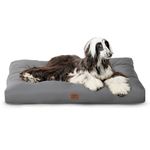 Bedsure Waterproof Dog Bed XXL- Extra Large Washable Dog Bed Mattress with Oxford Fabric, Water Resistant Dog Pillow Bed for Crate, Grey, 120x90x10cm