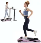 Egofit Walker Pro M1 Sakura Pink Smallest Under Desk Electric Walking Treadmill for Home, Small & Compact Treadmill to Fit Desk Perfectly and Home & Office with APP & Remote Control