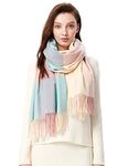 CARESEEN Womens Cashmere Wool Scarf Large Winter Lambswool Pashmina Shawls Wrap for Girl