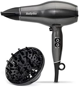 BaByliss Platinum Diamond 2300W Professional AC Motor hairdryer, ultra-fast drying, Ionic, Diffuser